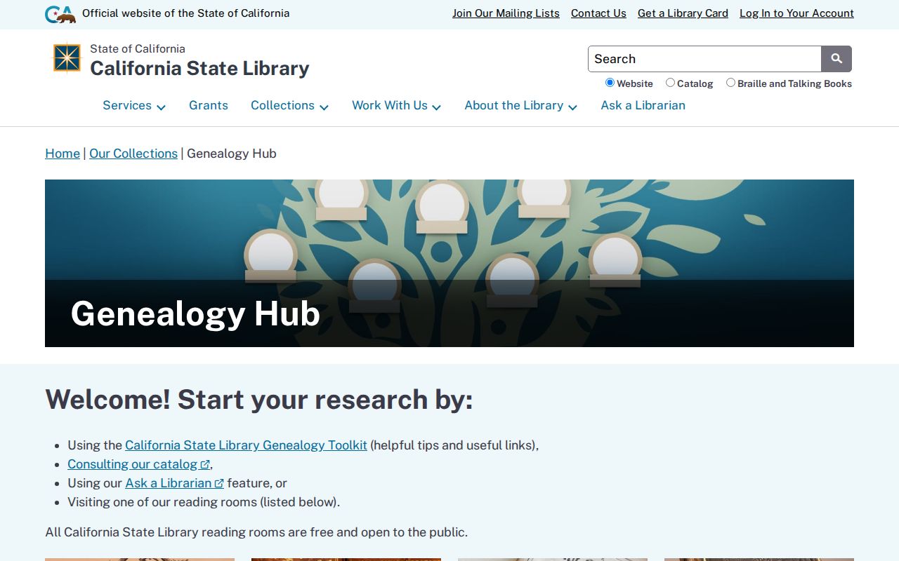 Patterson city directory reference showing California State Library genealogy collections